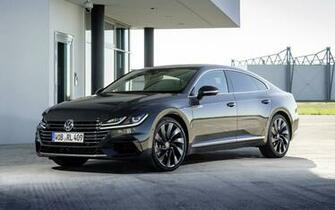 Volkswagen Arteon R Line 4k Black Sports Sedan Tuning