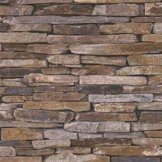 Stone Brick Wall Wallpaper Yellow Brown Grey Tones Image Hosted