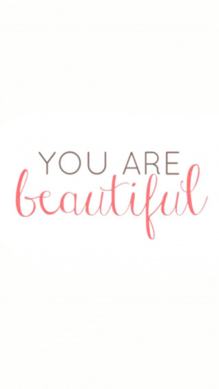 You Are Beautiful Lettering Wallpaper