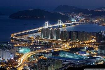 Gwangan Bridge Busan South Korea 4k HD Desktop Wallpaper For
