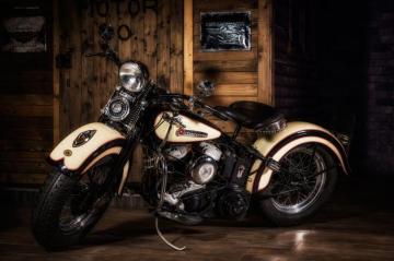 White And Black Cruiser Motorcycle Harley Davidson