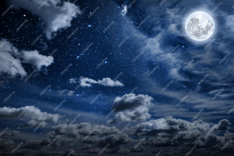Sky With Clouds And Stars Wallpaper