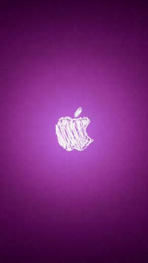 Purple Neon Wallpaper Apple Logo