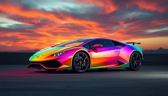 Rainbow Lamborghini Wallpaper
