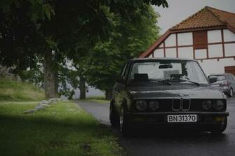 Grey Bmw Sedan E28 Norway Summer Rain HD Wallpaper