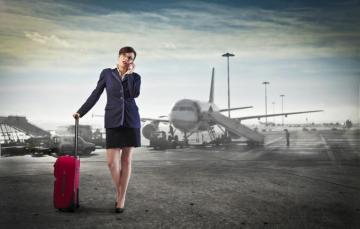 Wallpaper The Sky Woman Skirt Phone Airport Jacket Plane
