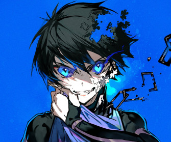 Black And Blue Anime Wallpaper
