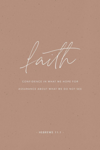 Faith Print Hebrews Scripture Christian Wall Art