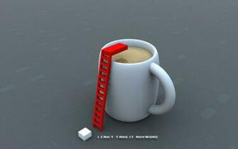 Crap Wallpaper Coffee Suicide Black Humor Rendered