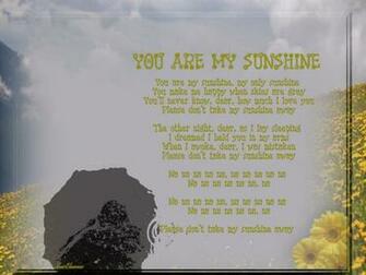 You Are My Sunshine Lyrics Wallpaper