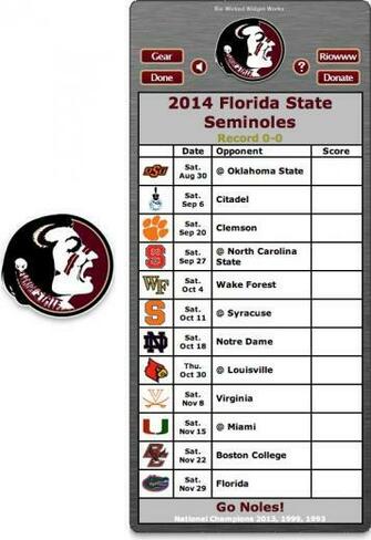 Fsu Seminoles Football Schedule Widget Go Noles
