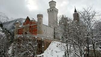 German Castle On The Rock Wallpaper HD Desktop