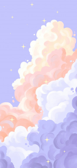 Aesthetic Clouds Purple Wallpaper