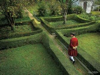 Beautiful Hedges Able Colonial Williamsburg Wallpaper