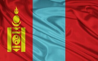 Mongolia Flag Wallpaper Stock Photos