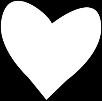 Black And White Heart For Letter H Clip Art