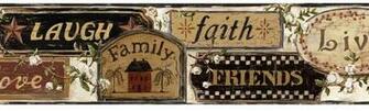 Friends Wallpaper Border Country Style Signs Live Laugh Love