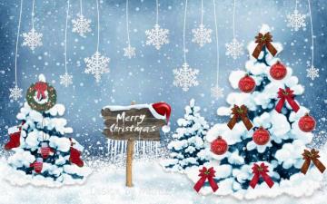 Merry Christmas Card 4k Wallpaper
