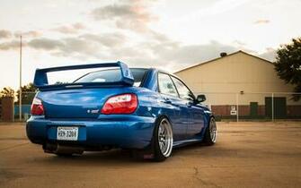 Subaru Impreza Wrx Sti Blue Rear Wallpaper