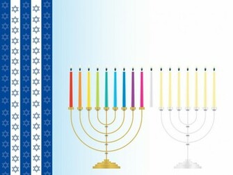 Hanukkah Powerpoint Templates Blue Holidays Ppt Background