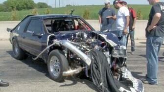 Violent Drag Racing Wreck Crazy Gopro Angle