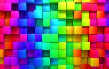 Wallpaper Rendering Background Cuba Cubes Colors Colorful