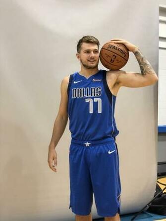 Luka Doncic In His Mavs Uniform Basketball Nba Wallpaper