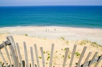 Beach Fence And Ocean Cape Cod Greeting Card By Matt Suess