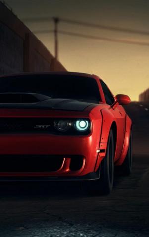 Artwork Red Dodge Srt Sportscar Wallpaper Car