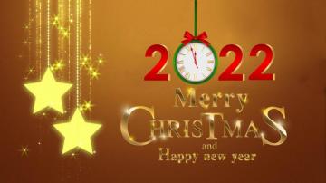 Merry Christmas And Happy New Year Gold 4k Ultra HD Desktop