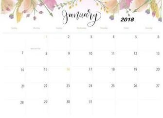 January Wall Calendar Printable