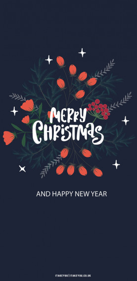 Festive Aesthetic Wallpaper For Phone Dark Blue Christmas