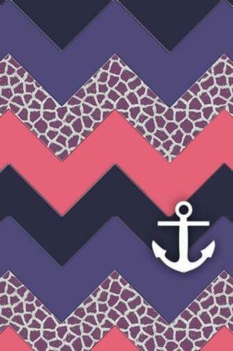 Chevron Anchor Wallpaper Purple iPhone