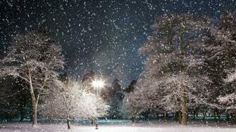Snow At Night Wallpaper