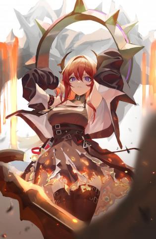 Wallpaper Anime Girls Yanagi Surtr Arknights