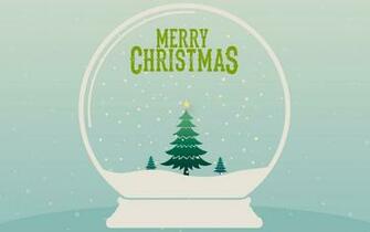 Merry Christmas Snow Globe Wallpaper