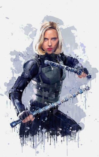 Black Widow iPhone Wallpaper Top