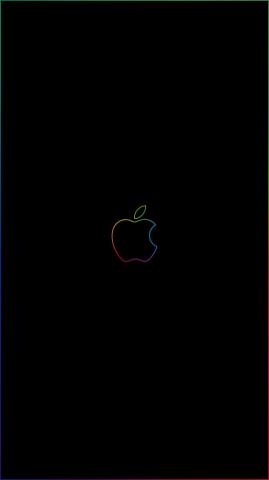 Rainbow Border Apple Logo iPhone Wallpaper Links