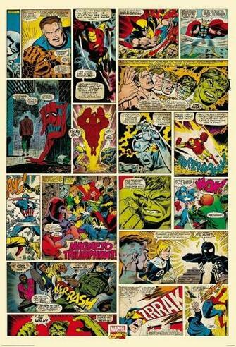 Free download Marvel Comic Strip Fotobehang Wallpaper [1024x698] for