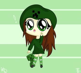 Chibi Creeper Girl By Moonsharddragon