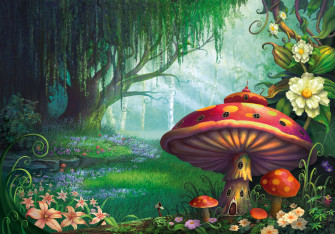 Artistic Fantasy Flower Forest House