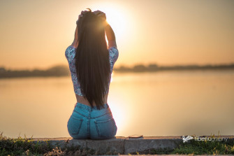 Long Hair Girl Sitting Alone Wallpaper HD Girls 4k Image