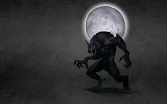 Wallpaper Wolf Werewolf Moon Dusky Background