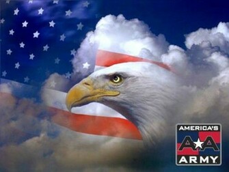 Wallpaper Image American Eagle And Flag Mixed Style Photo