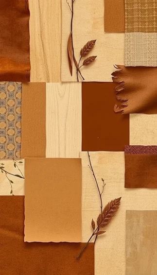Collage Brown Wallpaper