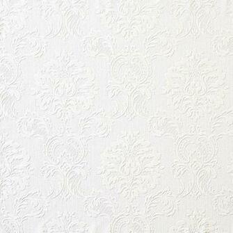Paintable Embossed Damask Wallpaper Double Roll Bolts