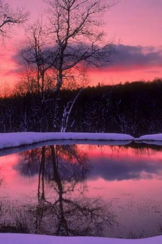 Lake At Sunset iPhone HD Wallpaper
