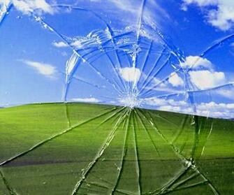 Bliss Windows Xp Broken Screen Wallpaper