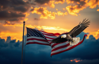 American Flag With Eagle Wallpaper