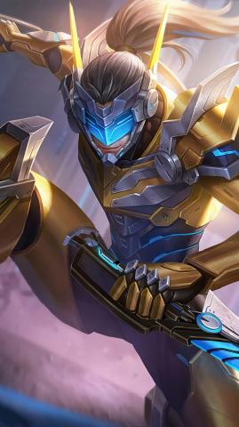 Saber Golden Flash Rework Mobile Legends Skin HD 4k Wallpaper